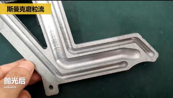 磨粒流對航空3D打印件拋光，切開看效果！